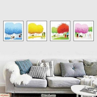 Tệp tin gốc Tranh bộ hiện đại HD4682 (dùng cho in) Tranh bộ hiện đại HD4682