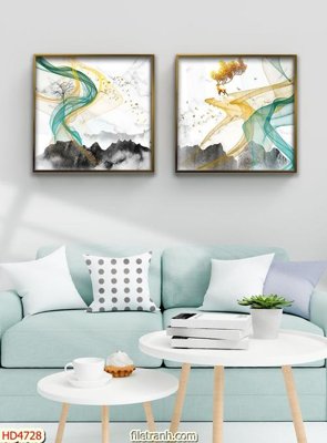 Tải file Tranh bộ hiện đại HD4728 (ảnh gốc) in gạch 3D