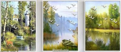 File ảnh gốc Tranh bộ hiện đại HD4813 không vỡ nét