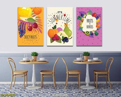 Download file Tranh bộ hiện đại HD4877 (gốc) in mica đèn LED