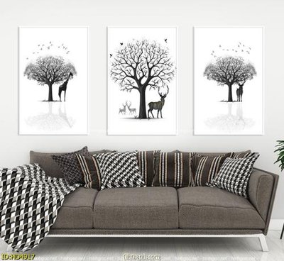 Tải file File tranh bộ hiện đại HD4917 (ảnh gốc) in gạch men