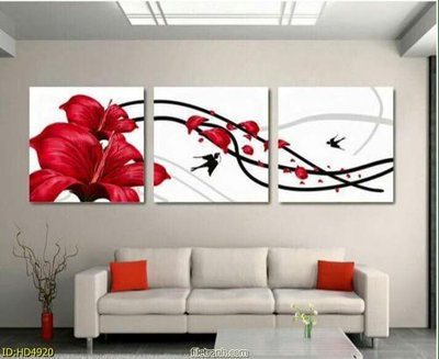 Ảnh gốc File tranh bộ hiện đại HD4920 (nét căng) in mica