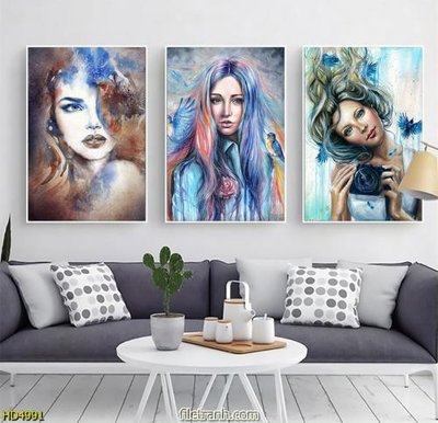 File tranh File tranh bộ hiện đại HD4991 (bản gốc) treo phòng ăn