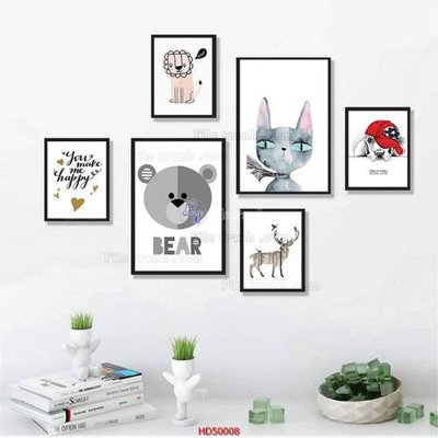 Download file File tranh treo bộ 6 tấm bắc âu HD50008 (gốc) in mica cao cấp