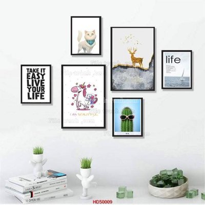 Tải file gốc File tranh treo bộ 6 tấm bắc âu HD50009 (để in lụa)