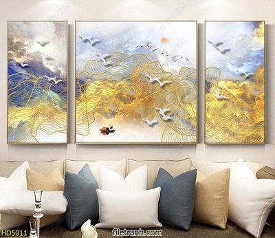 File ảnh File tranh bộ hiện đại HD5011 (gốc) in quảng cáo ngoài trời