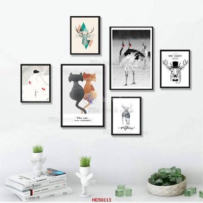 Tải file File tranh treo bộ 6 tấm bắc âu HD50113 (ảnh gốc) in gạch 3D