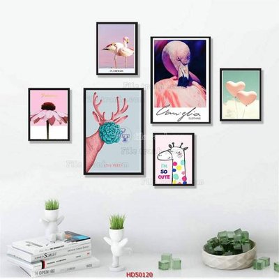 Mua file ảnh gốc File tranh treo bộ 6 tấm bắc âu HD50120 (chất lượng cao)