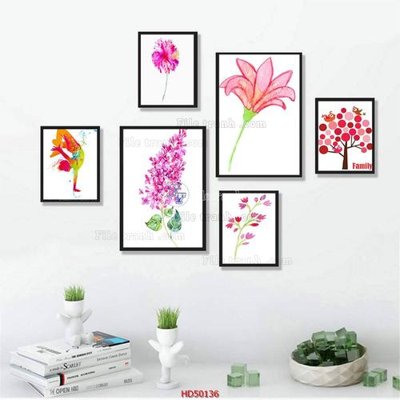 File gốc File tranh treo bộ 6 tấm bắc âu HD50136 (vector) cho in ấn