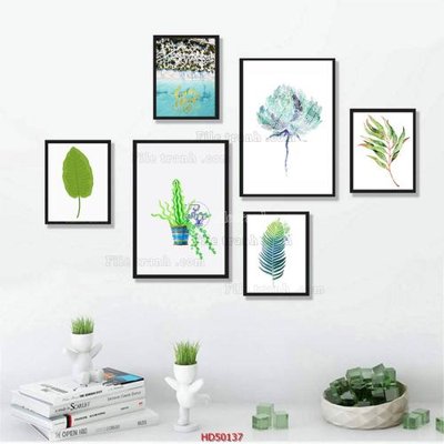 File tranh gốc File tranh treo bộ 6 tấm bắc âu HD50137 (bản đẹp) độc quyền