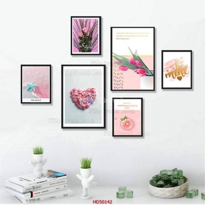 Ảnh gốc file in lụa File tranh treo bộ 6 tấm bắc âu HD50142 chi tiết