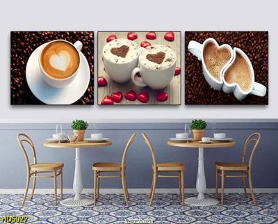 Tải file tranh treo ly cà phê HD5027 (gốc) làm file thiết kế