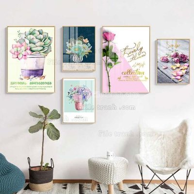 Mua file tranh gốc File tranh bộ 5 tấm hiện đại HD51133 tại Filetranh.com