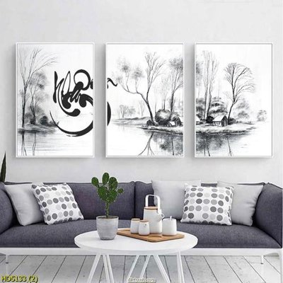 File PSD File tranh bộ hiện đại HD5133 (chất lượng in ấn)