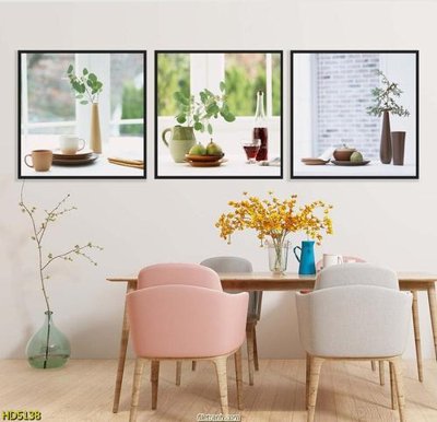 File gốc File tranh bộ hiện đại HD5138 (in mica) trang trí