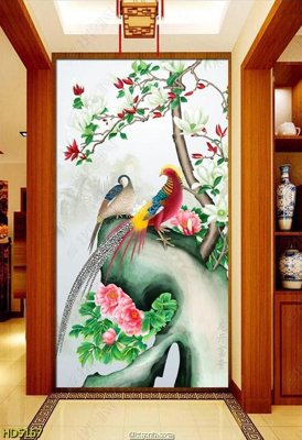 File gốc File tranh bộ hiện đại HD5167 (in lụa) tranh phong thủy