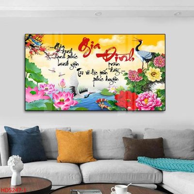File gốc File tranh bộ hiện đại HD5247 (in tráng gương) ốp tường