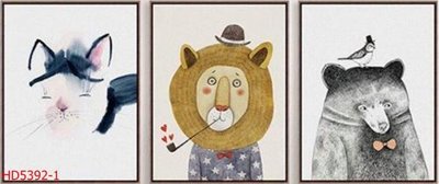 File tranh File tranh bộ hiện đại HD5392 (bản gốc) in lụa dán tường