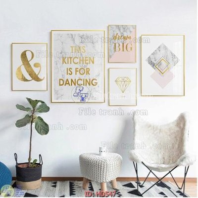 File in trần File tranh hiện đại HD547 (bản gốc) 5D