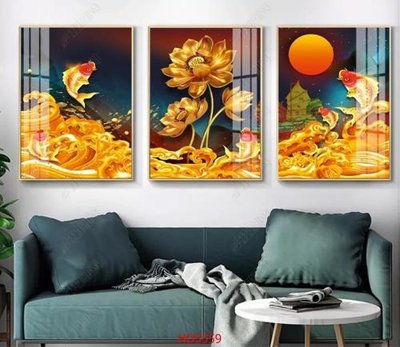 File gốc File tranh bộ hiện đại HD5559 (in lụa) tranh phong thủy