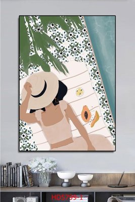 File gốc File tranh bộ hiện đại HD5799 (in lụa) họa tiết 3D