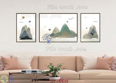 Tải file File tranh hiện đại HD580 (gốc) in nhanh