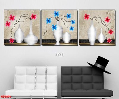 File gốc File tranh bộ hiện đại HD5874 (in lụa) tranh phong thủy