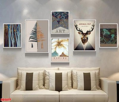 Tải file File tranh bộ hiện đại HD5877 (gốc) làm tranh treo tường