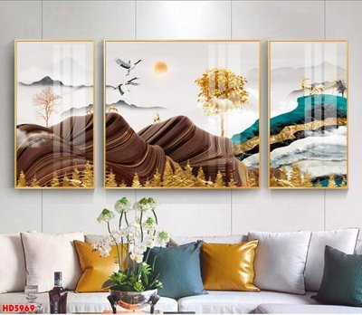File tranh gốc in trần nhà File tranh bộ hiện đại HD5969 3D