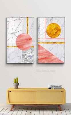 Mua file gốc File bộ tranh treo hiện đại HD60005 (in ấn) tại Filetranh.com