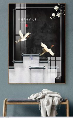 File gốc File bộ tranh treo hiện đại HD60028 (in lụa) tranh phong thủy