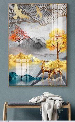 Download file gốc File bộ tranh treo hiện đại HD60037 (in lụa) nghệ thuật