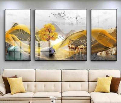 Ảnh mô tả file gốc in mica File bộ tranh treo hiện đại HD60052