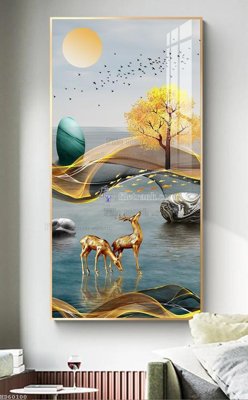 File tranh File bộ tranh treo hiện đại HD60100 (ảnh gốc) in trần nhà