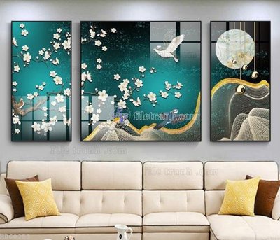 File in trần File bộ tranh treo hiện đại HD60253 (file gốc) xuyên sáng