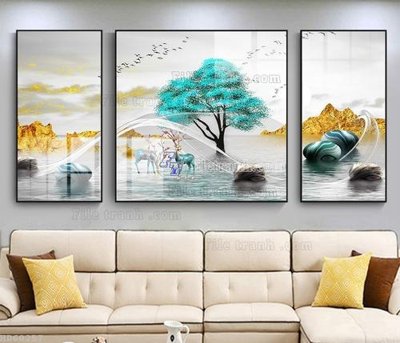 Tải file File bộ tranh treo hiện đại HD60257 (gốc) làm file tranh quảng cáo