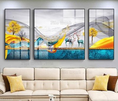 File gốc File bộ tranh treo hiện đại HD60312 (thiết kế) cho in ấn