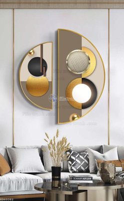 File tranh File bộ tranh treo hiện đại HD60382 (gốc) in trên kính