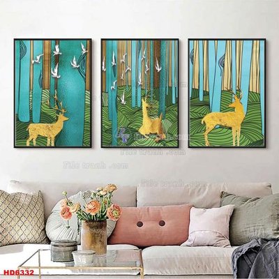 Tải file gốc File tranh bộ hiện đại HD6332 (in khổ lớn) không vỡ