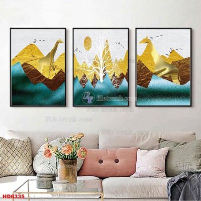 File PSD File tranh bộ hiện đại HD6335 (nguyên bản) cho thiết kế