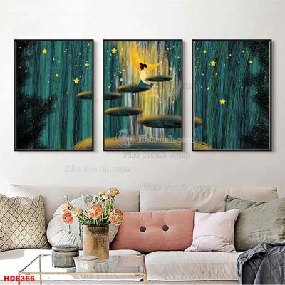 File in lụa File tranh bộ hiện đại HD6366 (hoa văn) File tranh bộ hiện đại HD6366