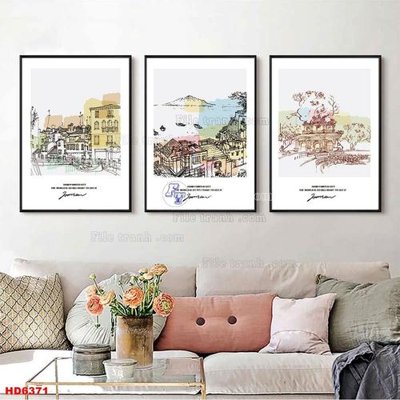 File gốc File tranh bộ hiện đại HD6371 (chuẩn CMYK) cho nhà in