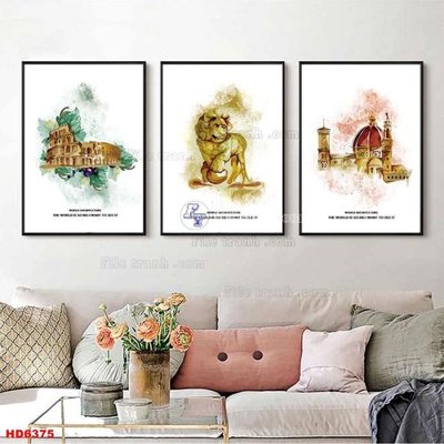 File in trần File tranh bộ hiện đại HD6375 (bản gốc) trời sao