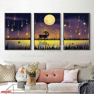 Ảnh gốc File tranh bộ hiện đại HD6381 (độ nét cao) in tráng gương