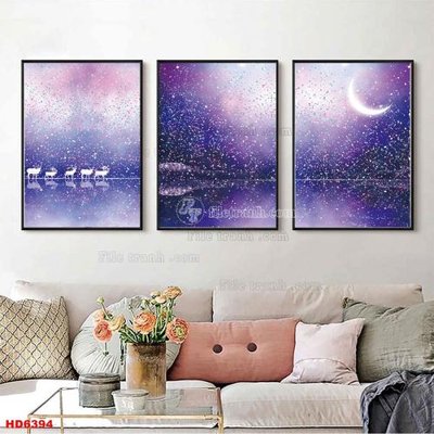 Tải file File tranh bộ hiện đại HD6394 (gốc) làm tranh trang trí