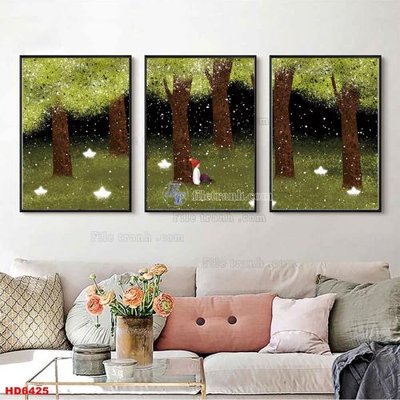 Tải file File tranh bộ hiện đại HD6425 (ảnh gốc) in gạch 3D