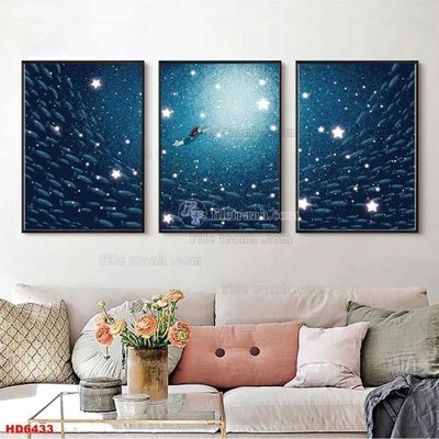 File PSD File tranh bộ hiện đại HD6433 (bản gốc) chất lượng nhất