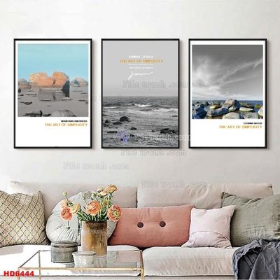 File in trần File tranh bộ hiện đại HD6444 (bản gốc) đại dương