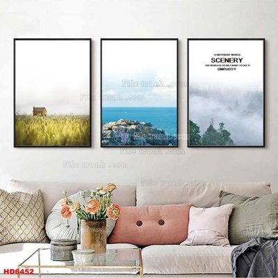 File gốc File tranh bộ hiện đại HD6452 (phong cách) tối giản