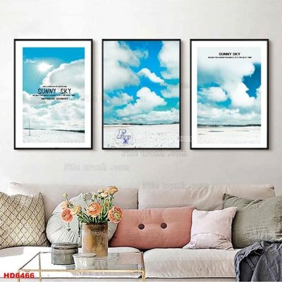 File tranh File tranh bộ hiện đại HD6466 (ảnh gốc) in trần nhà